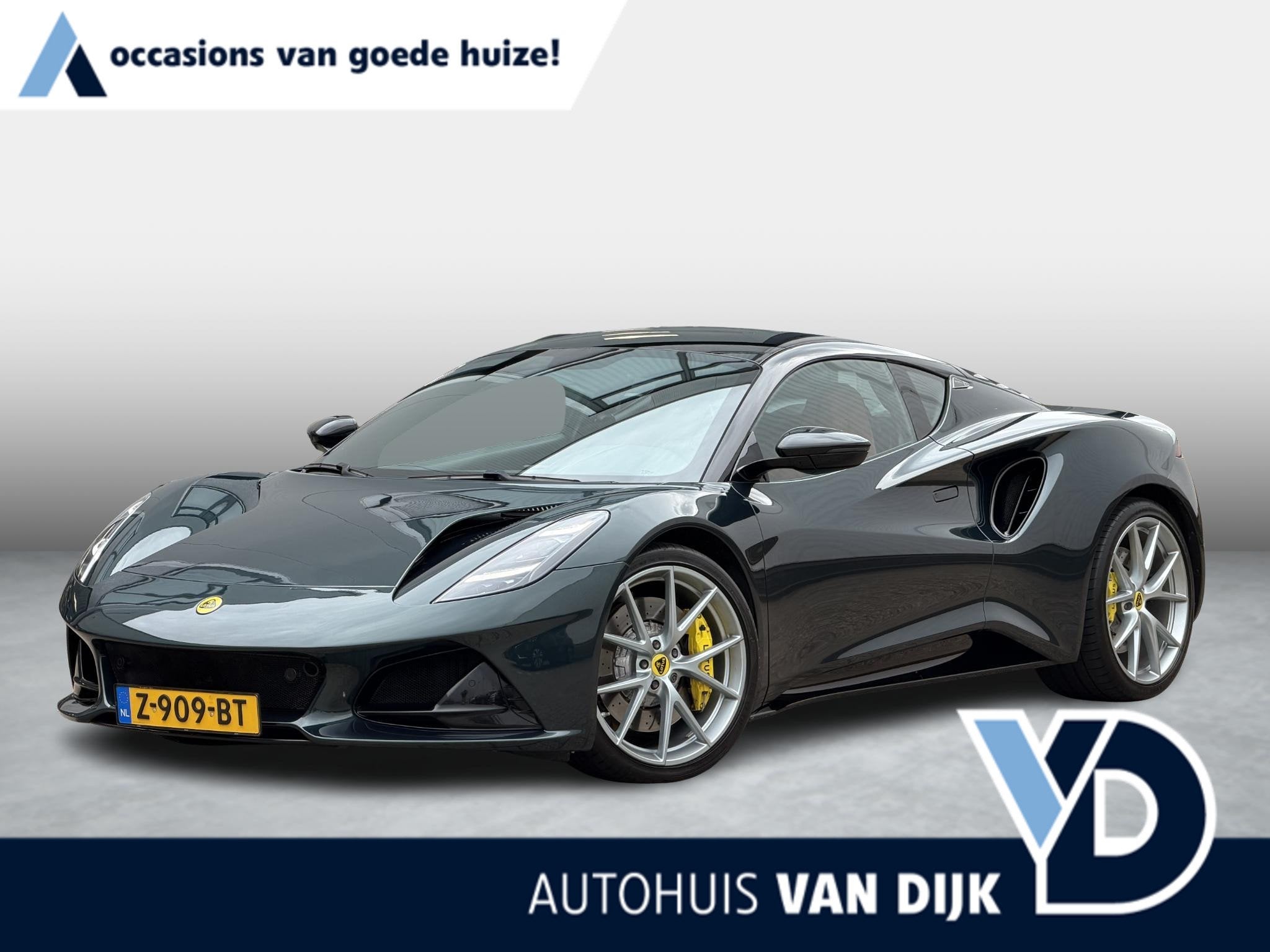 Lotus Emira 2.0 i4 First Edition | NL-Auto/Alcantara/KEF Pre, Auto's, Dealer onderhouden, Gebruikt, 4 cilinders, Verwarmde buitenspiegels