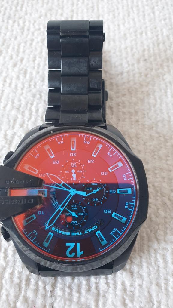 Mooi horloge diesel DZ 4318, Ophalen of Verzenden, Zo goed als nieuw, Leer, Overige merken