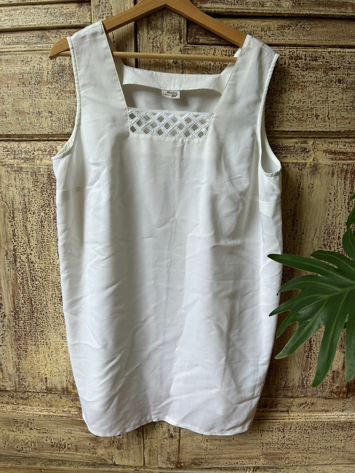 Creation Atelier GS witte mouwloze top maat 46 hemdje, Wit, Maat 46/48 (XL) of groter, Ophalen of Verzenden, Zo goed als nieuw