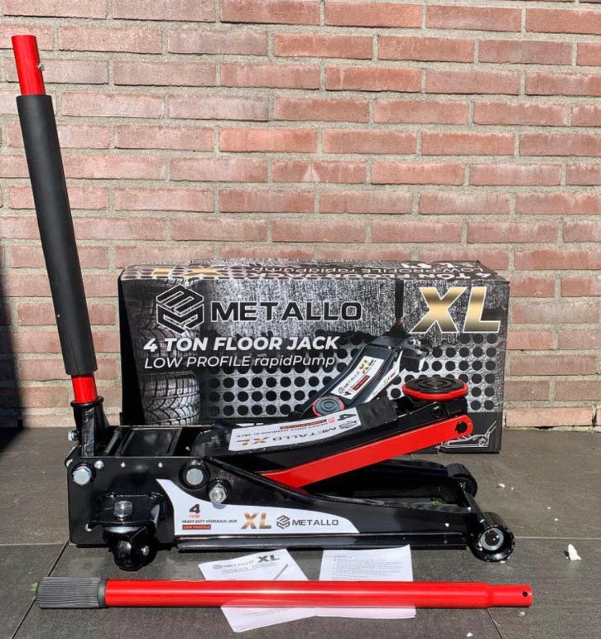 Metallo 4 ton floor jack krik (nieuw), Ophalen, Nieuw, Hydraulisch, Garagekrik