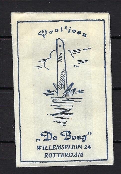258 Rotterdam paviljoen DE BOEG, Ophalen of Verzenden, Nederland