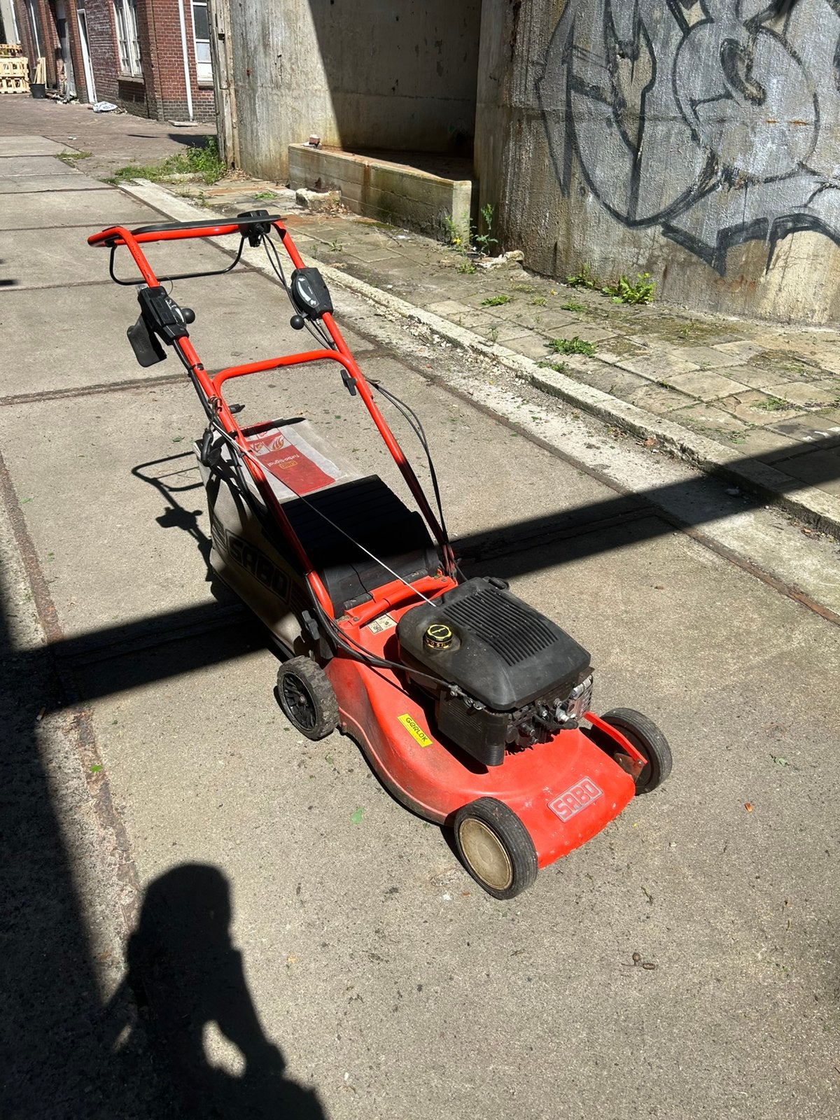 Sabo benzine grasmaaier, Tuin en Terras, Grasmaaiers, Ophalen, Gebruikt, Opvangzak