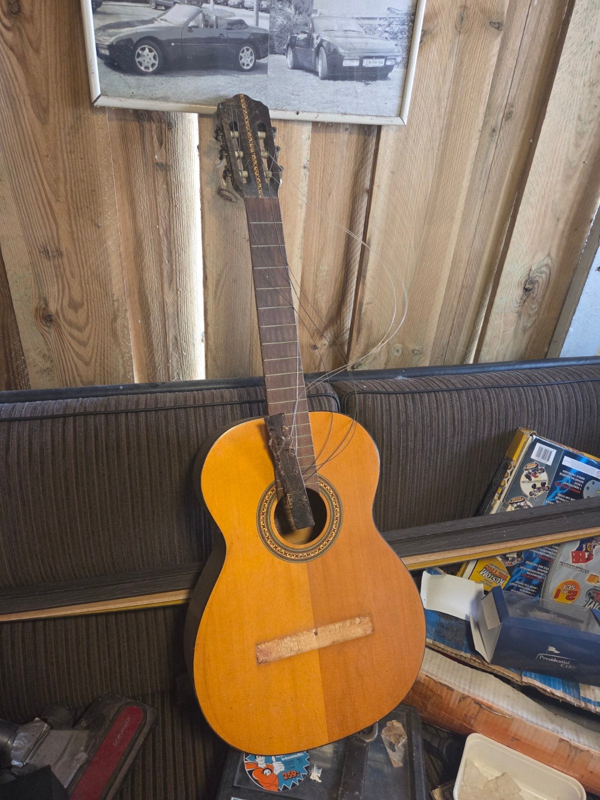 Oude Klassieke Gitaar - Opknapper of Decoratie, Muziek en Instrumenten, Ophalen of Verzenden, Gebruikt, Klassieke of Spaanse gitaar
