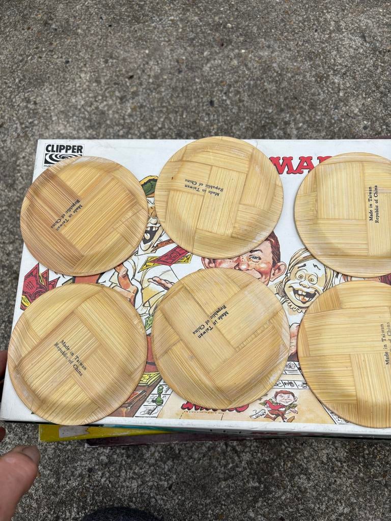 Set van 6 Chinese bamboe schaaltjes, Ophalen of Verzenden