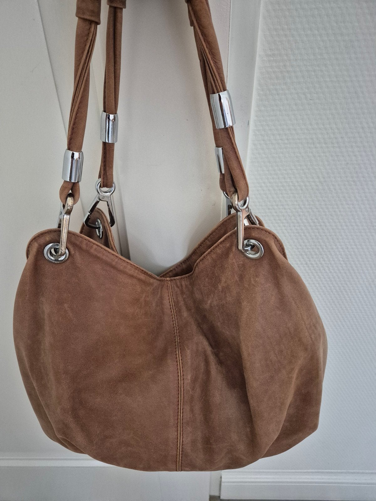 Leren tas in de kleur camel/ bruin, Ophalen of Verzenden, Zo goed als nieuw, Bruin, Overige typen