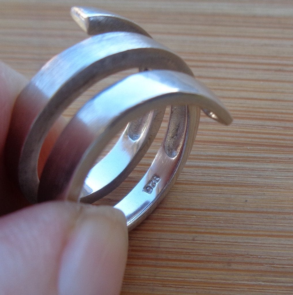 zilveren wrap ring [424], Verzenden, Dame, Zilver, Zilver