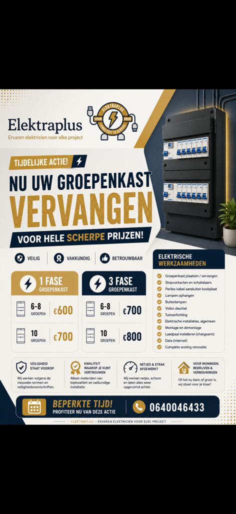 Elektricien, Ophalen, Nieuw, Overige typen