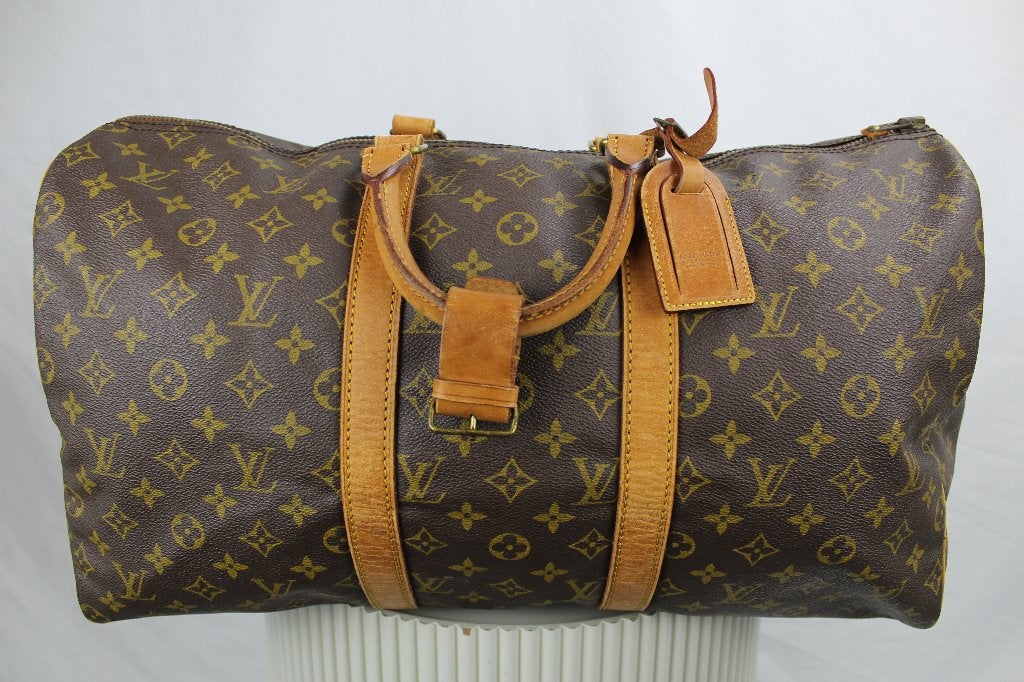 Louis Vuitton Keepall 50 - 1206, 30 cm of meer, Gebruikt, Bruin, Minder dan 35 cm