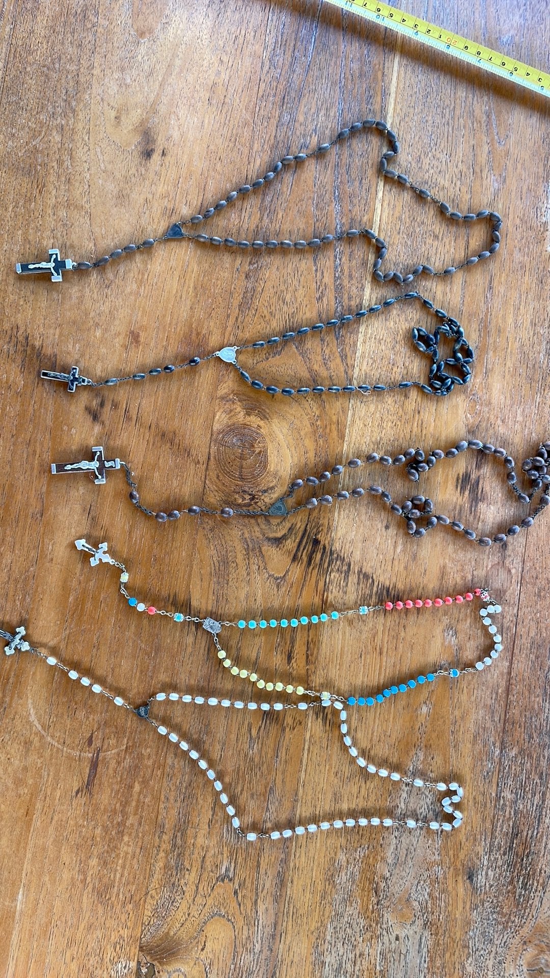 5x oude rozenkrans, Ophalen of Verzenden, Gebruikt, Overige typen, Christendom | Katholiek