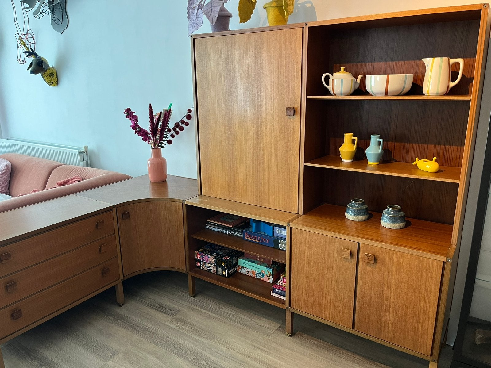 Midcentury vintage origineel Topform wandmeubel, Ophalen, 250 tot 300 cm, Gebruikt, Met deur(en)