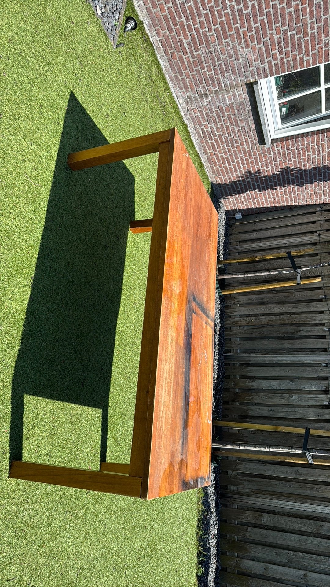Hardhouten tafel, Ophalen, Gebruikt