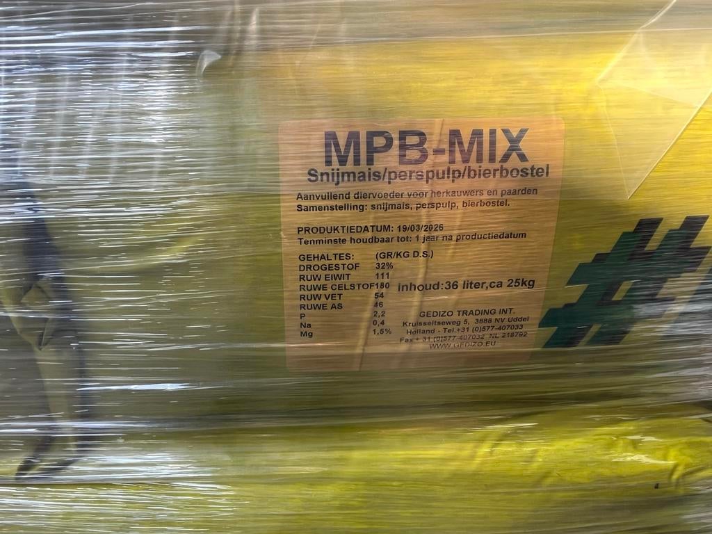 MPB-MIX Snijmaïs/perspulp/bierborstel aanvullend diervoeder, Ophalen, Vee