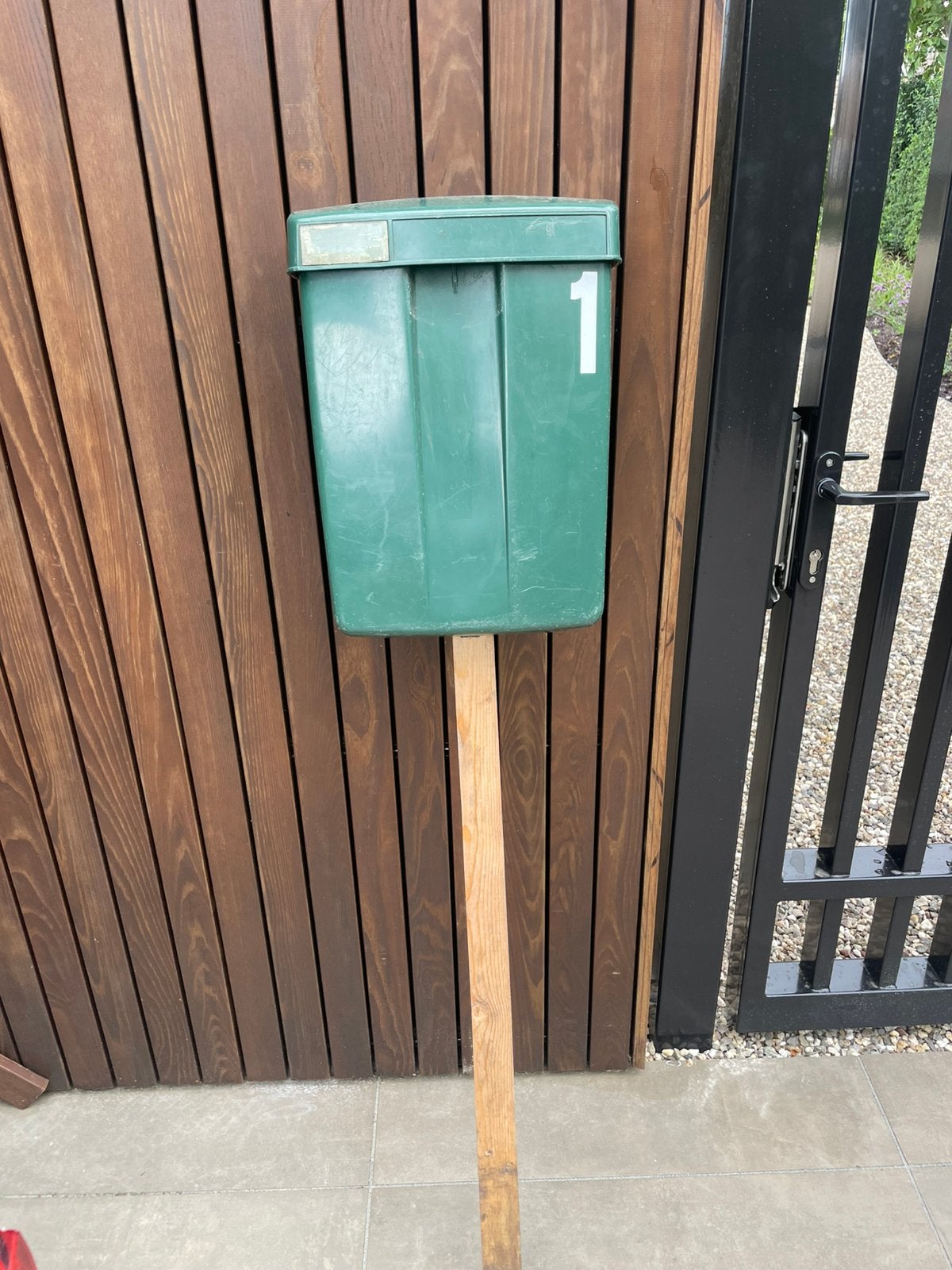 PTT brievenbus met paal, Tuin en Terras, Brievenbussen, Ophalen, Gebruikt, Kunststof