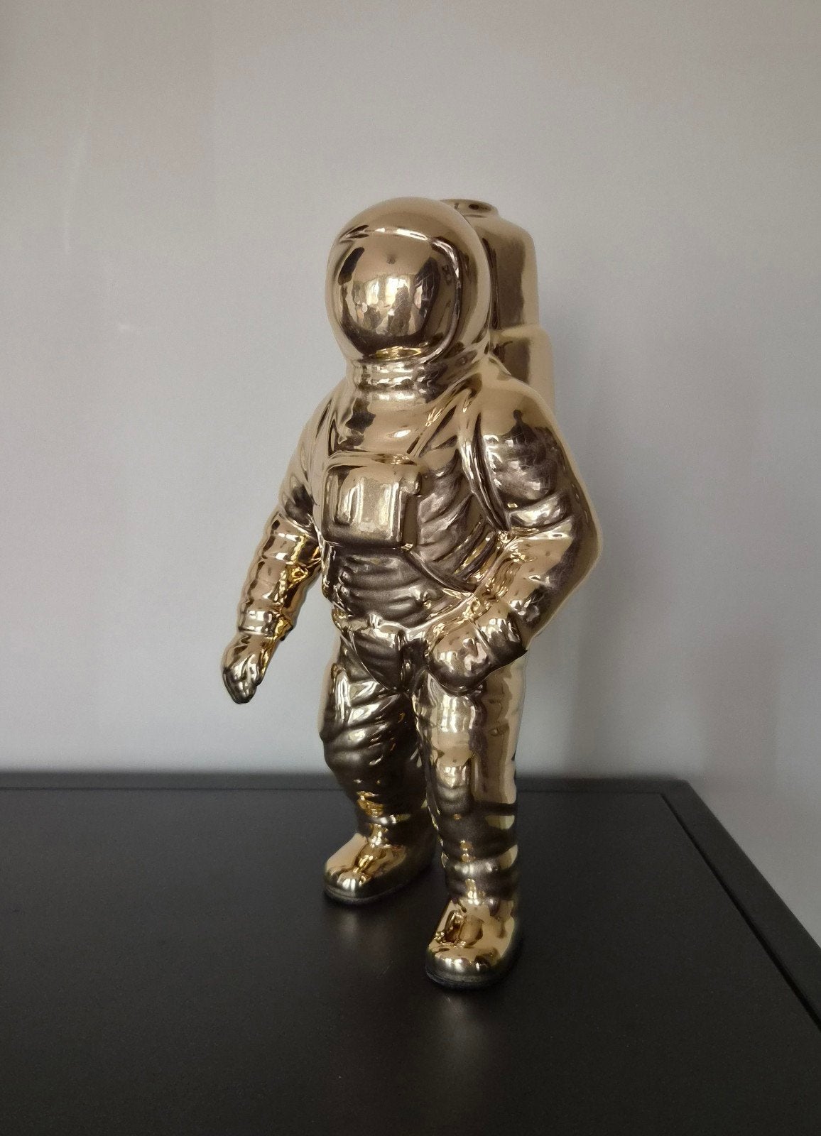 Seletti gouden Astronaut vaas (Cosmic Diner Starman Vaas), Ophalen, Nieuw, Goud, Steen/keramiek