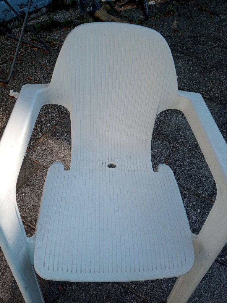 De tuin tafel met stoelen, Ophalen, Gebruikt, Rechthoekig, Overige materialen