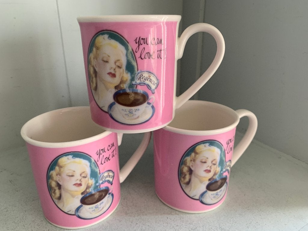 Set van 3 Villeroy & Boch 'You Can Love It' mokken, Villeroy & Boch, Ophalen of Verzenden, Zo goed als nieuw, Overige stijlen