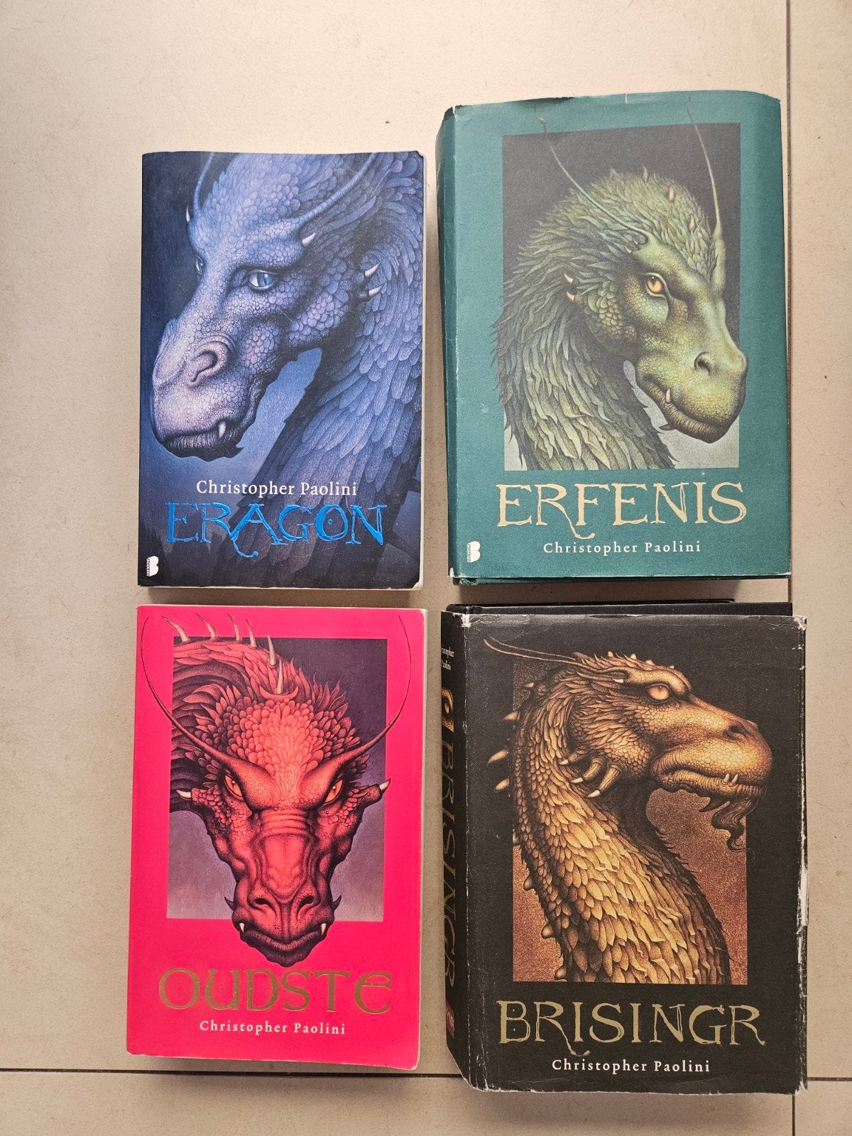 Eragon boekenreeks: Eragon, Oudste, Brisingr, Erfenis, Boeken, Ophalen of Verzenden, Gelezen, Christopher Paolini