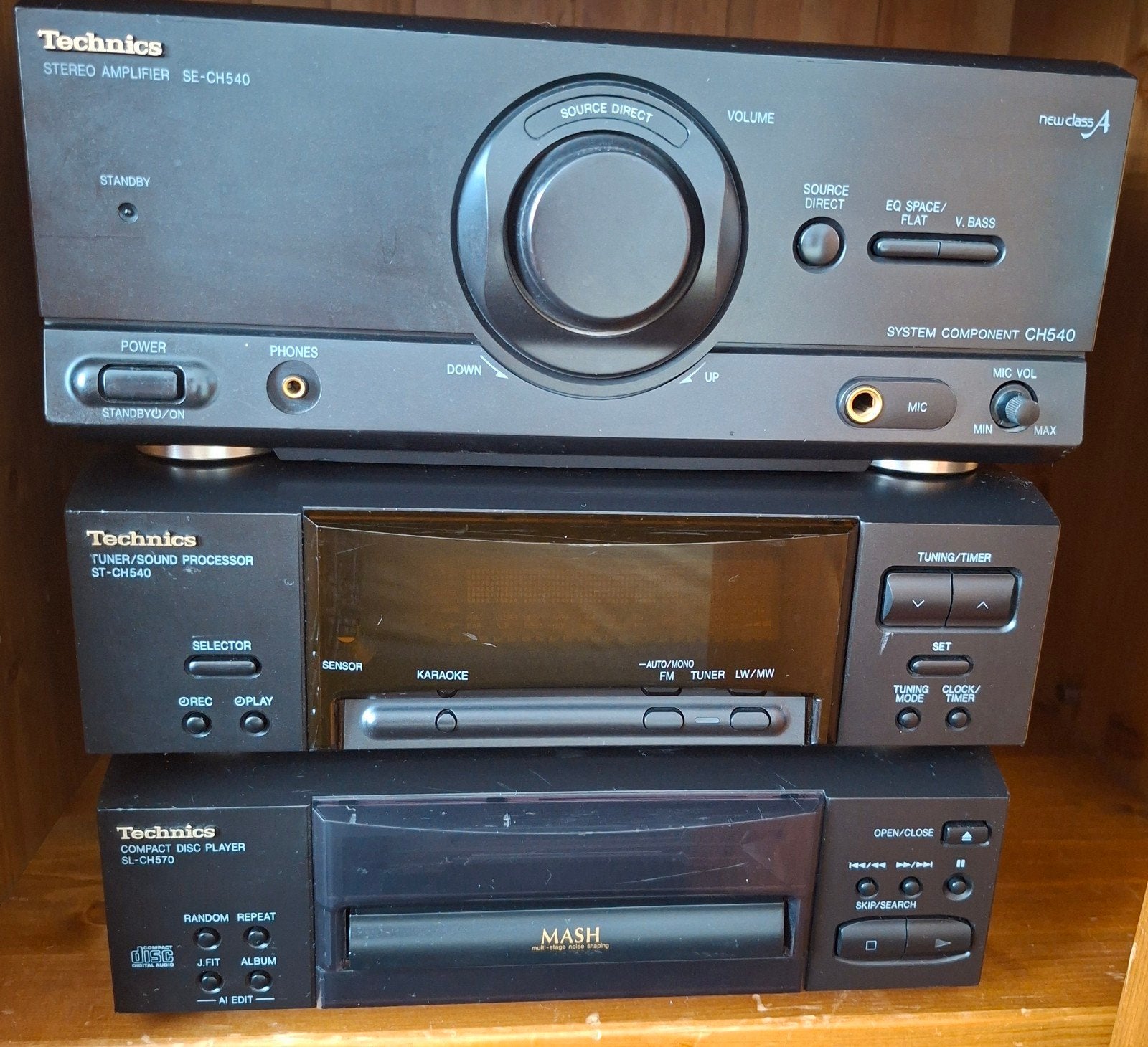 Technics Stereo Set met CD-speler, Tuner en Versterker, Gebruikt, Cassettedeck, Losse componenten, Ophalen
