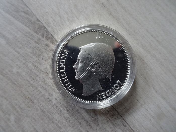 Zilveren 1 Gulden Wilhelmina in London 1940, Postzegels en Munten, Munten | Nederland, 1 gulden, Verzenden, Zilver, Koningin Wilhelmina