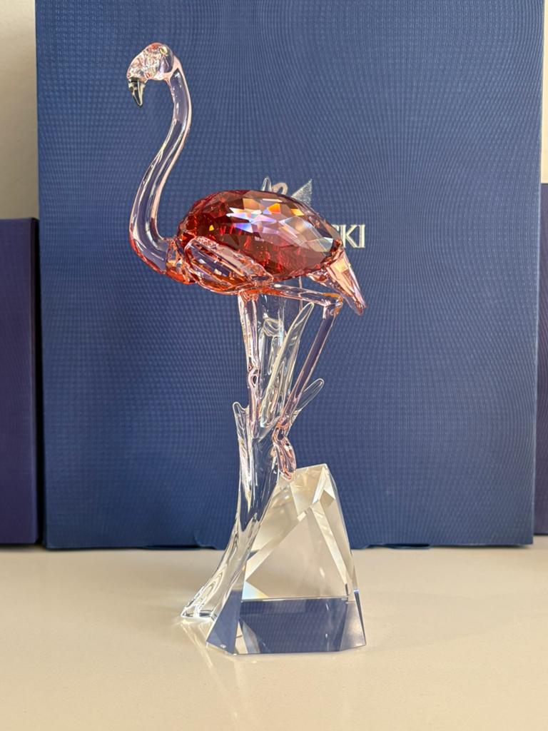 Swarovski flamingo, Ophalen of Verzenden, Zo goed als nieuw, Figuurtje