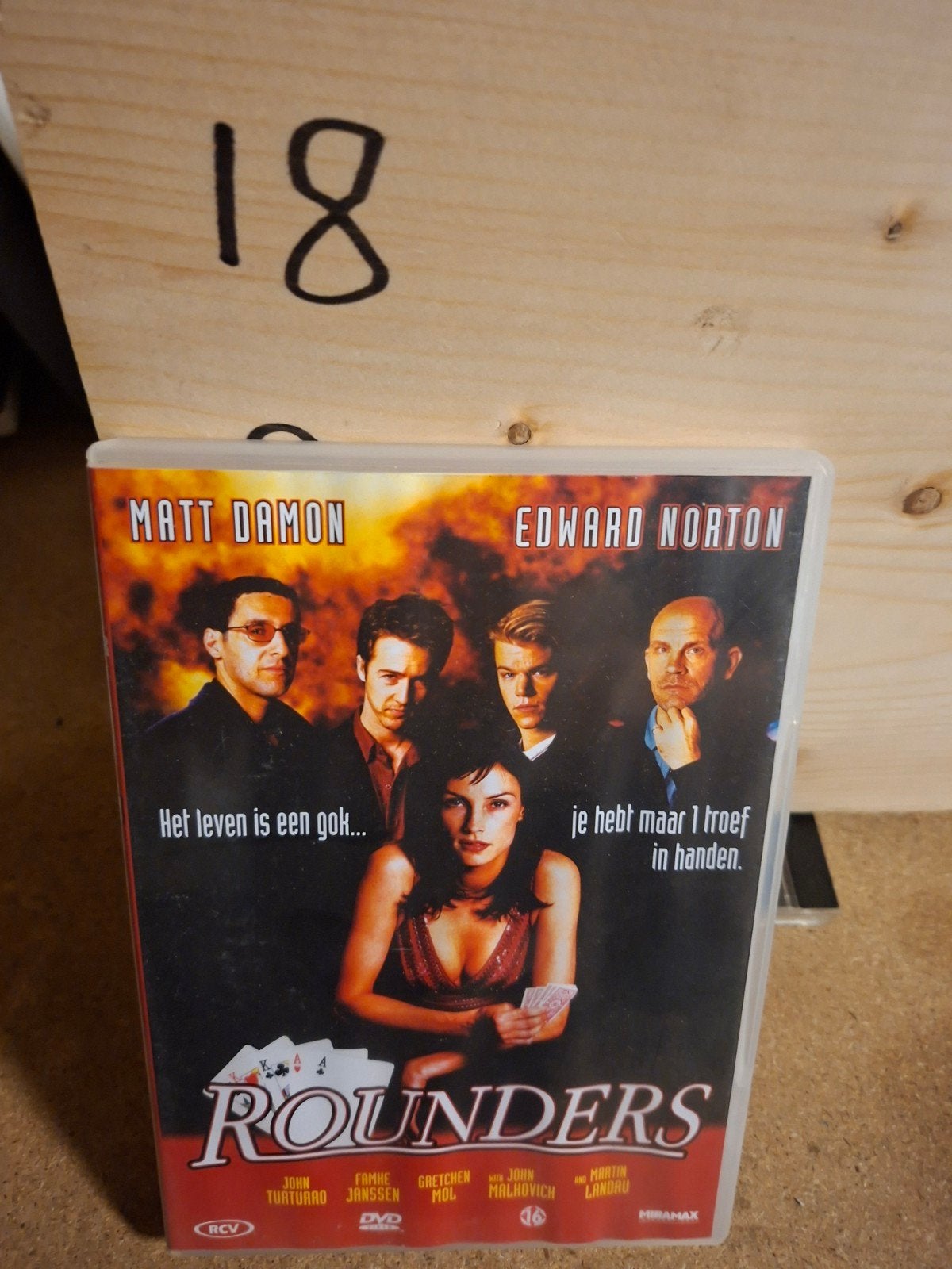 Rounders DVD - Matt Damon, Edward Norton, Cd's en Dvd's, Vanaf 16 jaar, Nederlands, Ophalen of Verzenden, Inclusief doosje