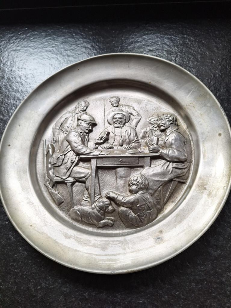 Tinnen bord, Antiek en Kunst, Antiek | Tin, Ophalen