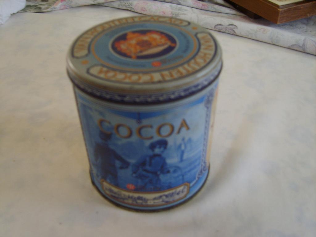 Blikjes van Houten Cacao 3 soorten, Verzamelen, Blikken, Ophalen of Verzenden, Gebruikt, Overige