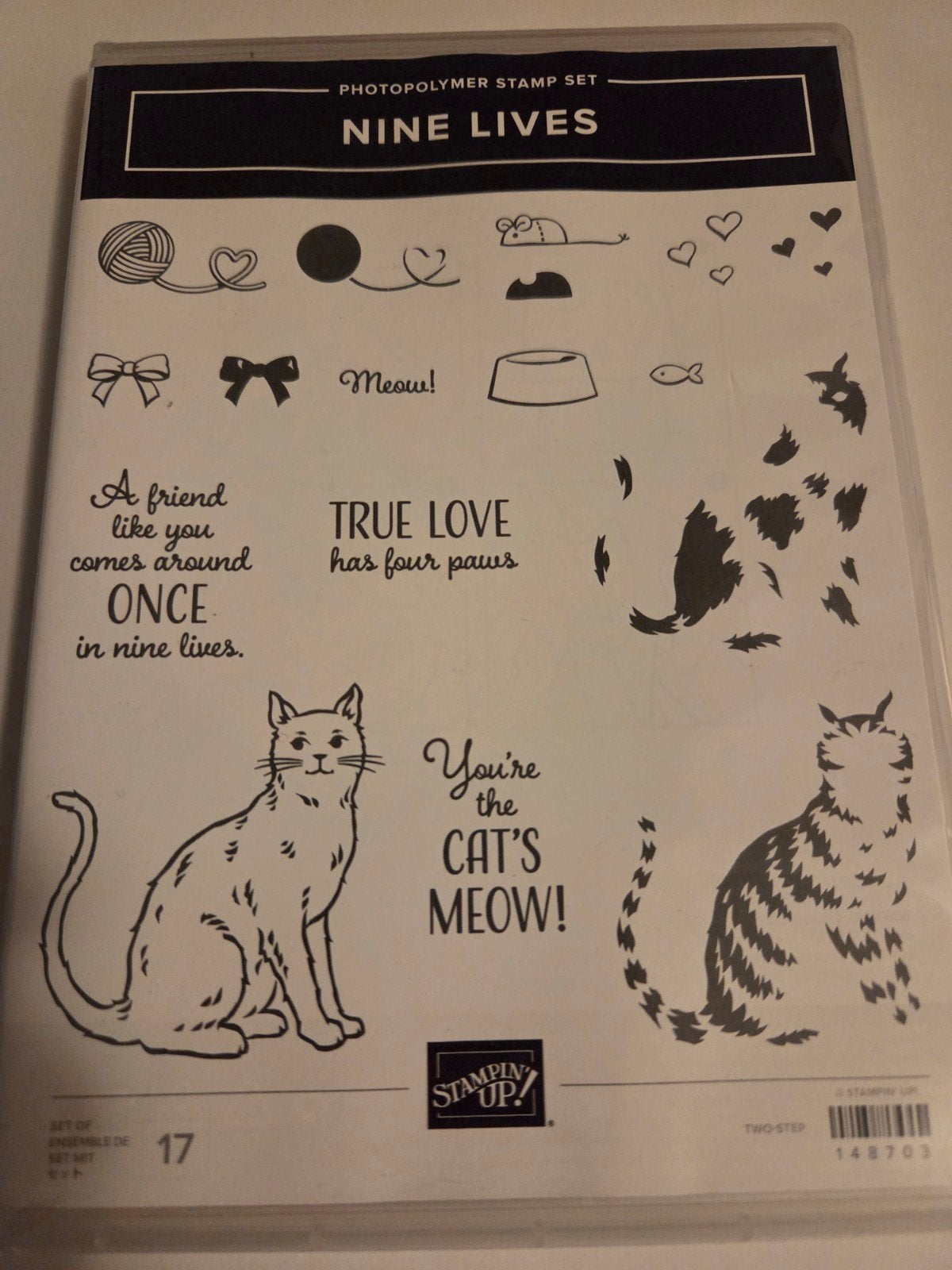 Stampin up nine lives, Ophalen of Verzenden, Zo goed als nieuw, Clearstamp