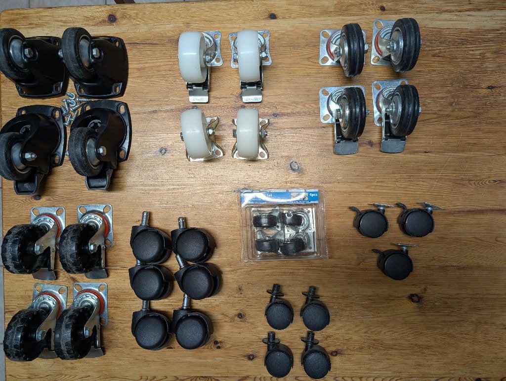 Diverse wielen en zwenkwielen - alles in één koop, Ophalen of Verzenden, Gebruikt