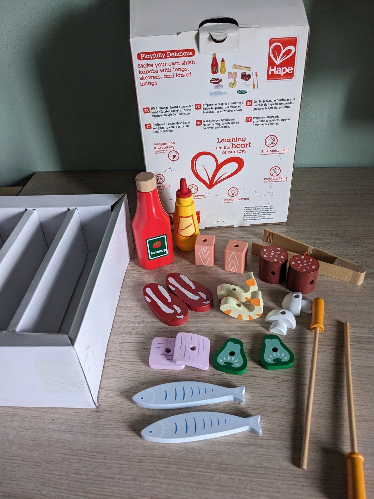Houten Hape Shishkabob Grillspiesjes Speelset, Ophalen of Verzenden, Zo goed als nieuw, Bouwen