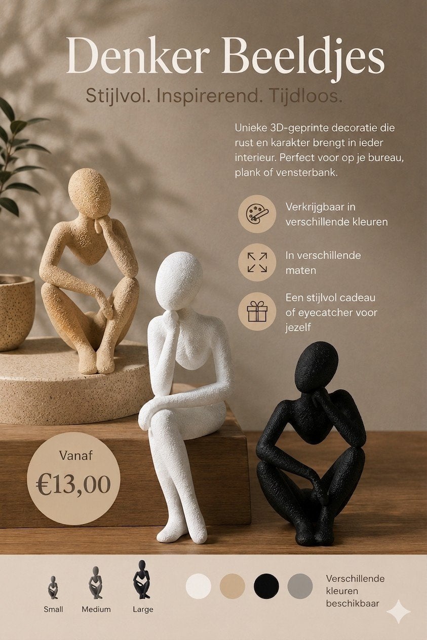 Denker Beeldjes – stijlvol en tijdloos, Ophalen of Verzenden, Nieuw
