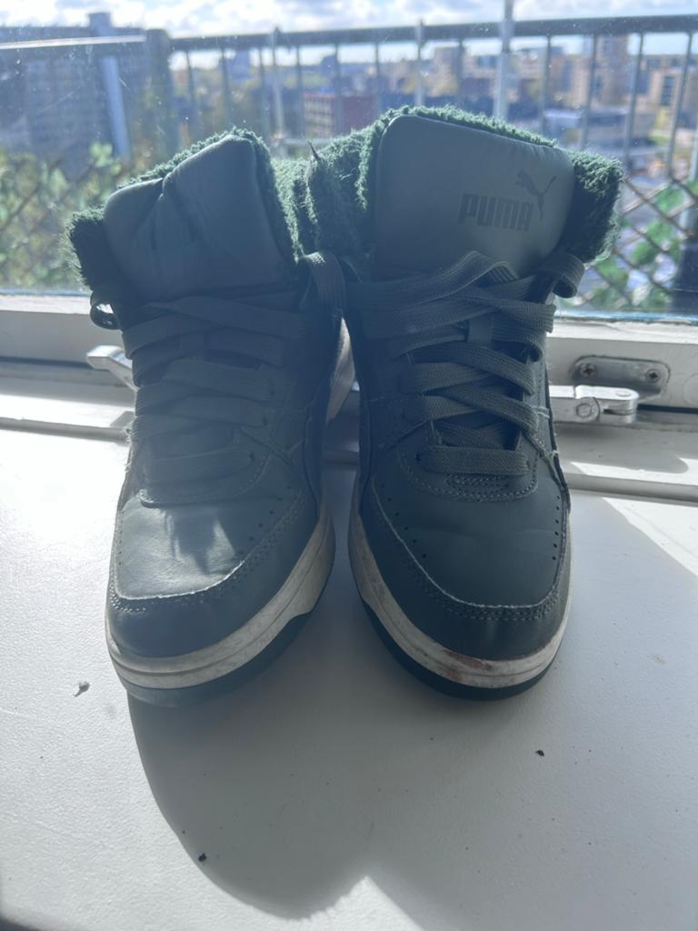 Puma sneakers met teddy voering - Maat 38, Ophalen of Verzenden, Gedragen, Groen, Sneakers of Gympen