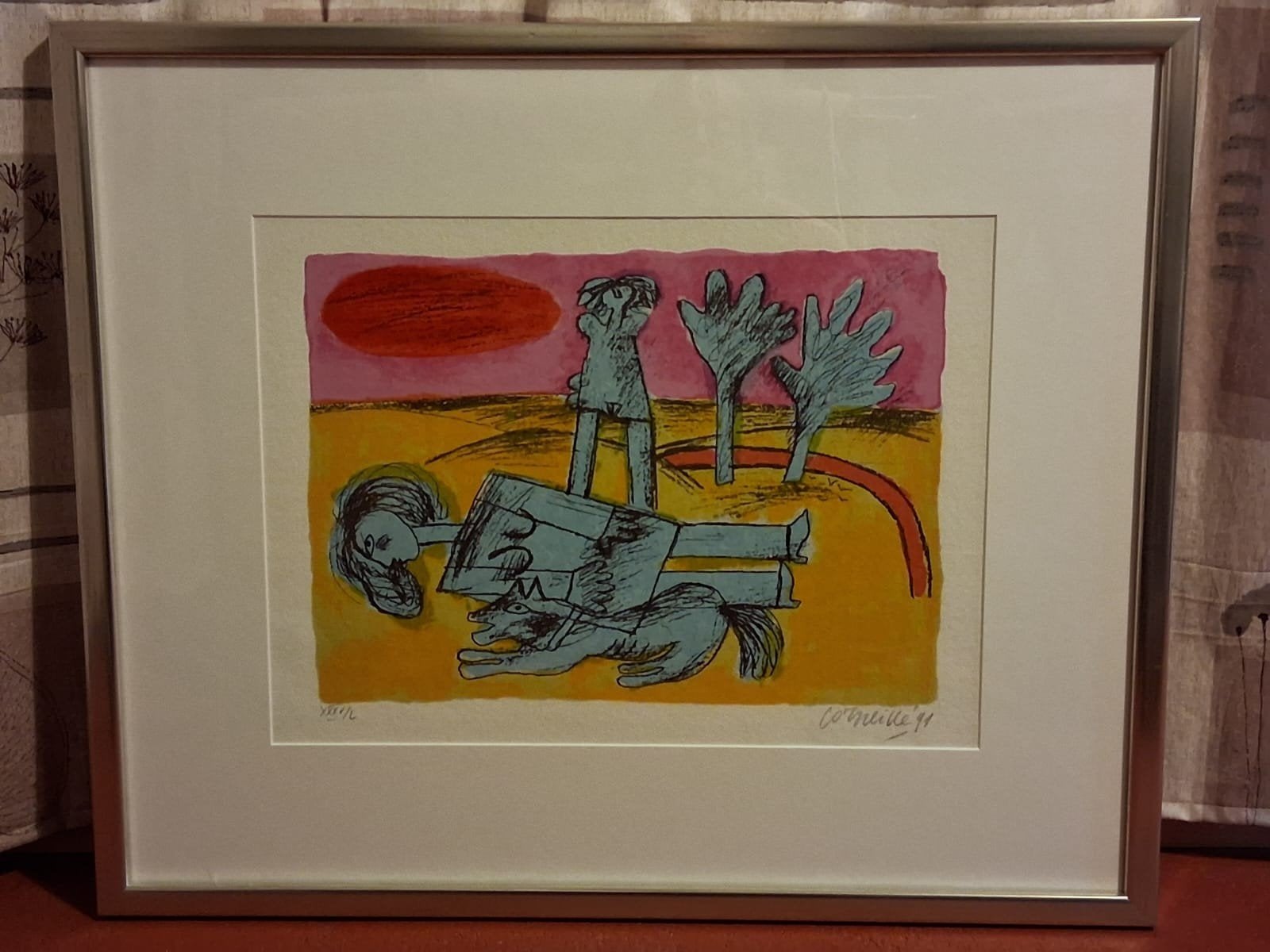 Zeefdruk Corneille "Promenade II"., Ophalen