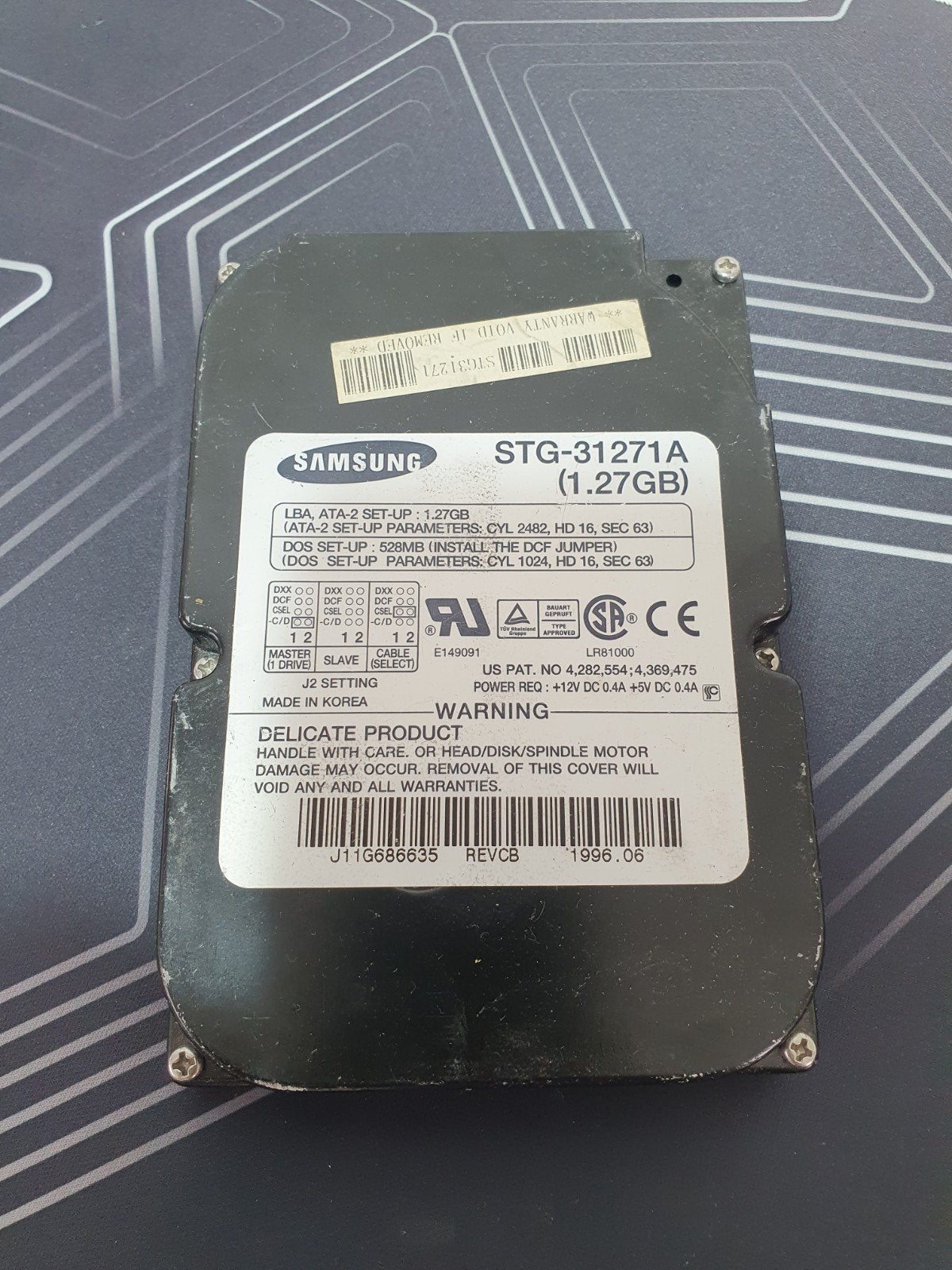 Samsung 1.27GB HDD harde schijf – 3.5" IDE (PATA), Computers en Software, Harde schijven, Intern, Gebruikt, ., HDD