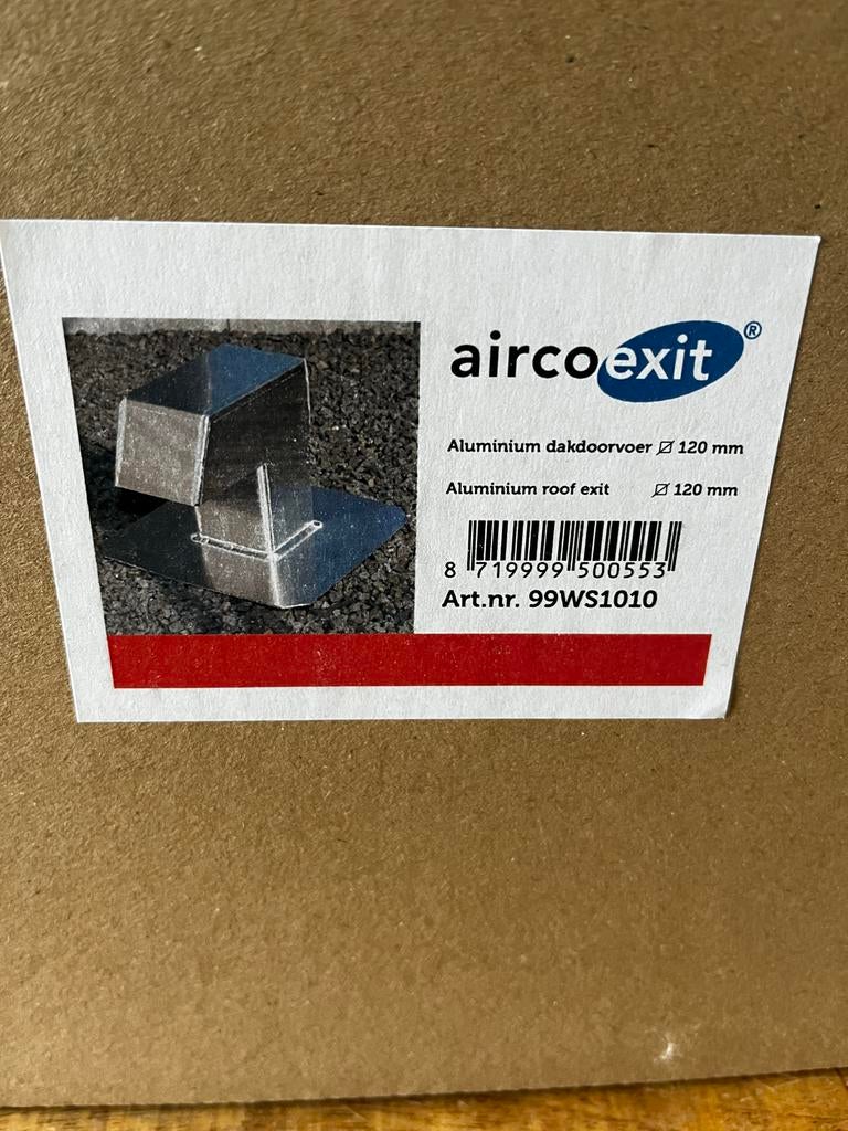 Aluminium airco exit dakdoorvoer ventilatie- of afzuigkanaal, Ophalen of Verzenden, Nieuw, Ventilator en Afzuiger