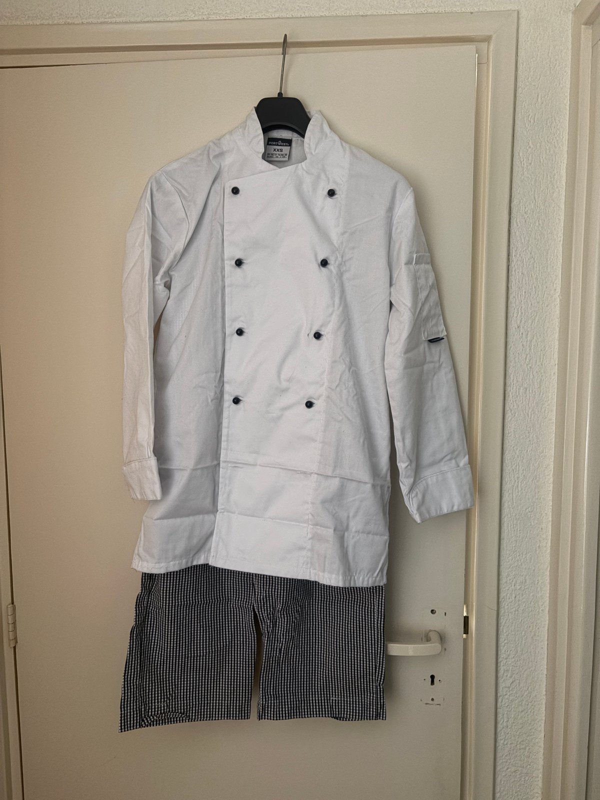 Chefskleding set: koksbuis en geruite broek, Ophalen of Verzenden, Jongen of Meisje