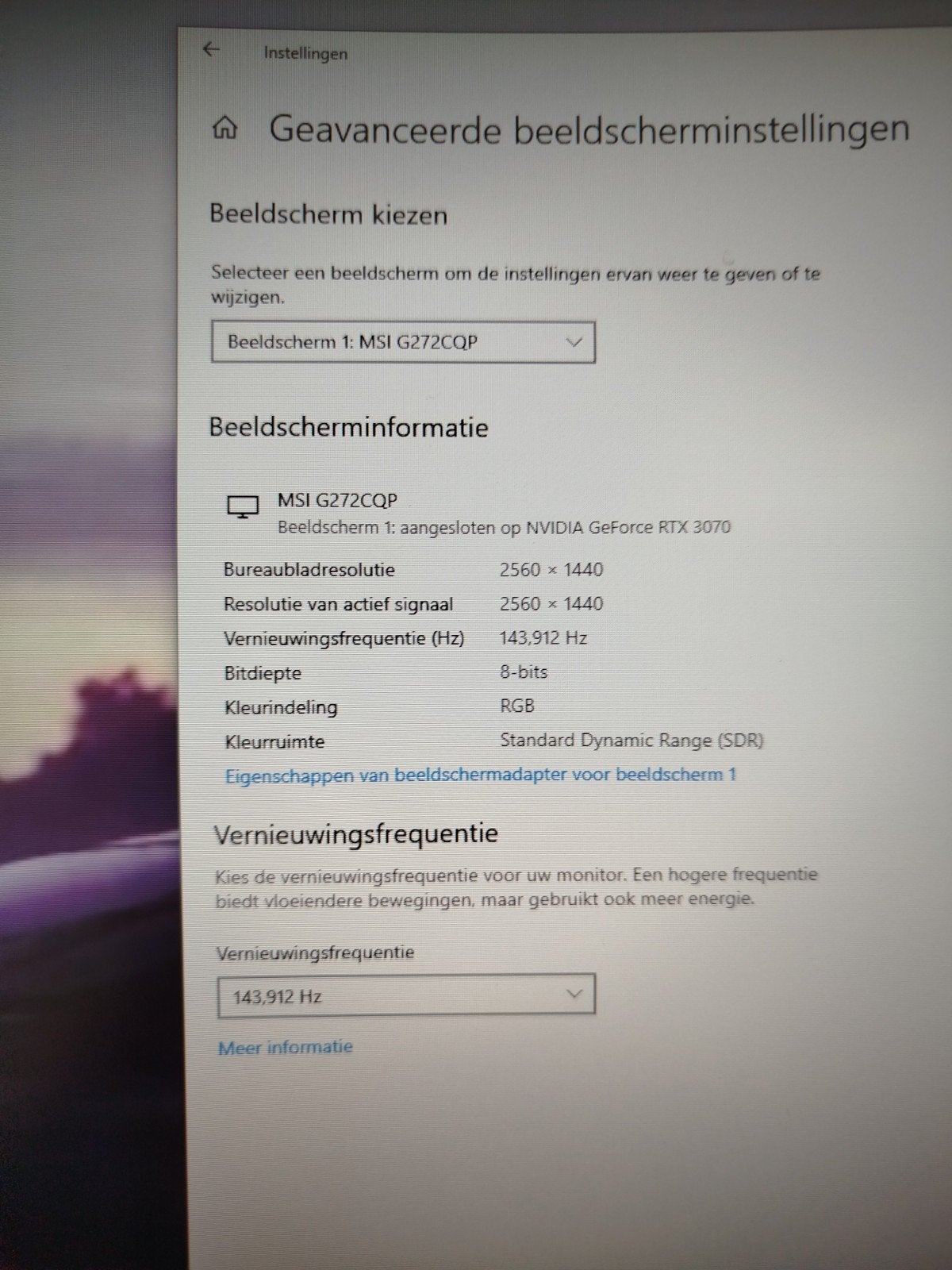 MSI G272CQP 1440p 144Hz Monitor met originele kabels, Computers en Software, Monitoren, HDMI, MSI, IPS, 101 t/m 150 Hz
