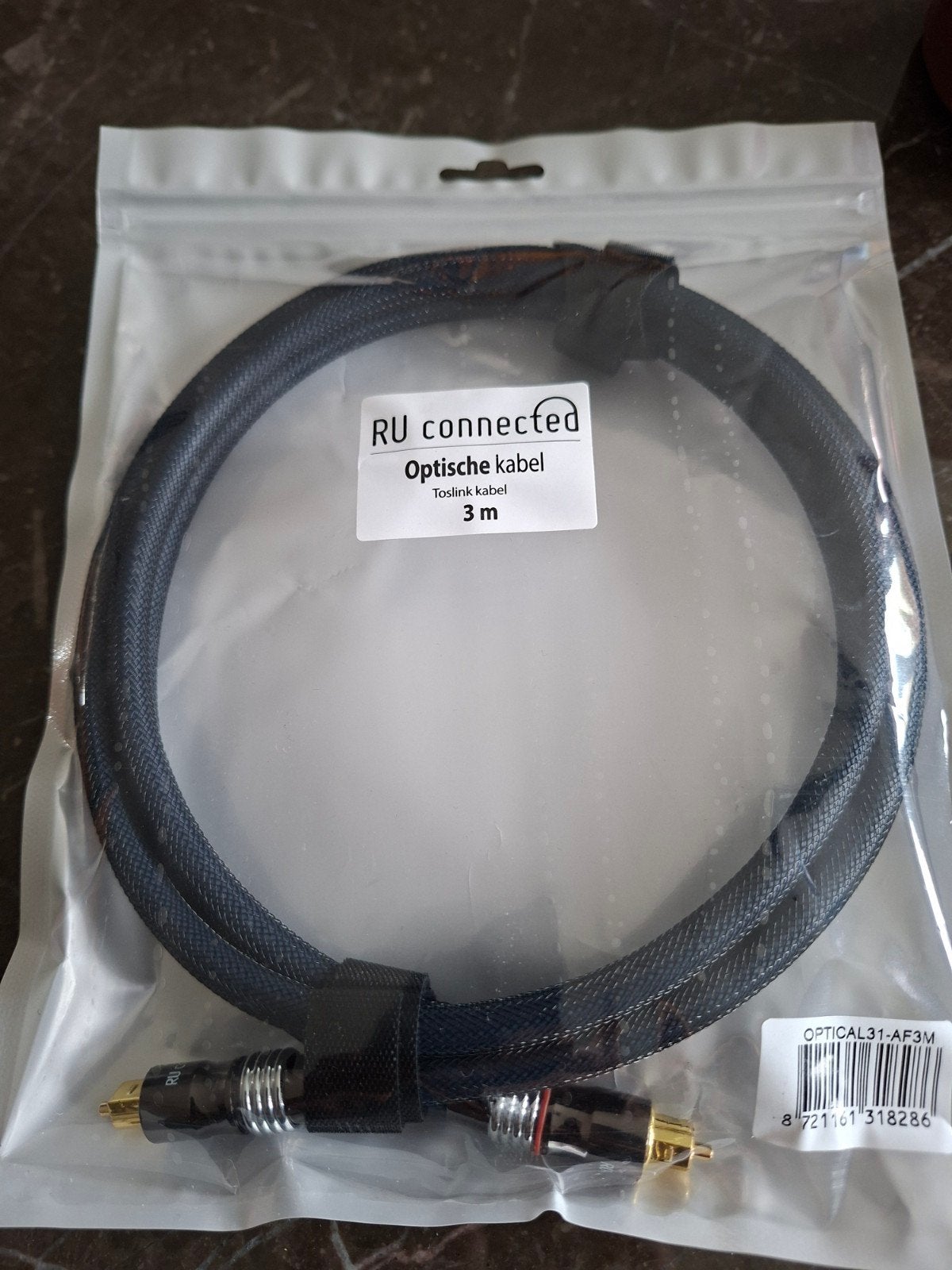 RU connected Optische Toslink kabel 1.5 m, Verzenden, Nieuw, Minder dan 2 meter, Optische kabel