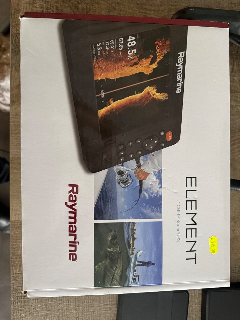 Raymarine element 7 hv met tranceducer rvs., Watersport en Boten, Ophalen of Verzenden, Zo goed als nieuw, Overige typen