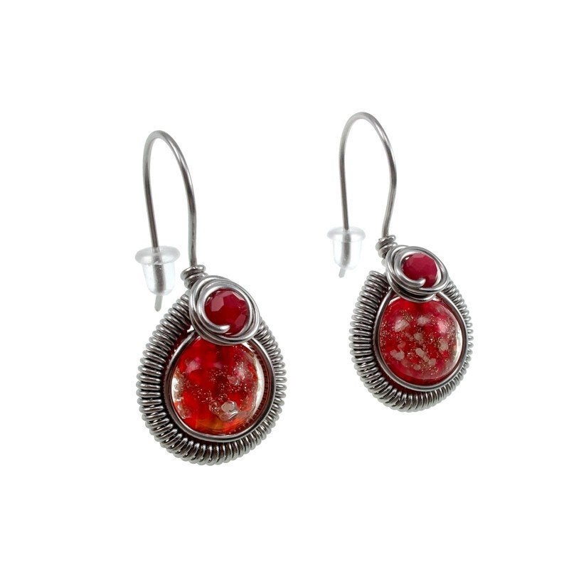 34mm Langer Orbellen Dames RVS Druppelvormige Haakoorbellen, Sieraden, Tassen en Uiterlijk, Oorbellen, Met kristal, Overige materialen