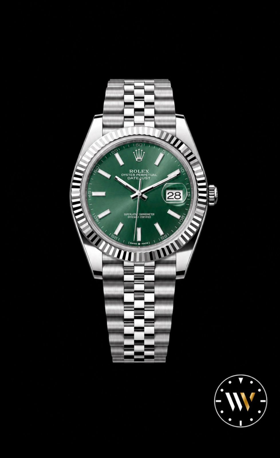 Rolex Datejust 41mm Green Jubilee 126334 Nieuw 2026, Ophalen, Staal, Polshorloge, Nieuw