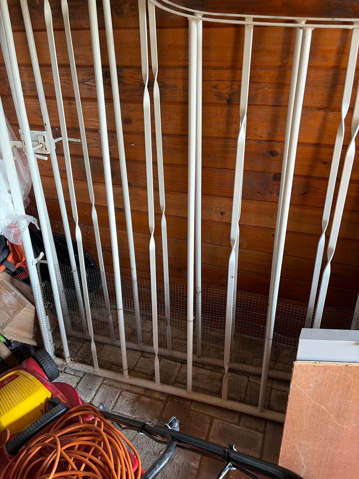 Wit sierhekwerk met poort, Tuin en Terras, Ophalen, Met poort, Gebruikt, Sierhekwerk
