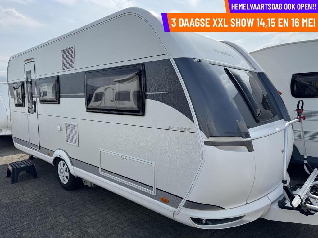 Hobby DE LUXE 495 UL, ENKELE BEDDEN, DAKAIRCO,MOVER,VOORTENT, Caravans en Kamperen, Caravans, Mover, Rondzit, Hobby, 7 tot 8 meter