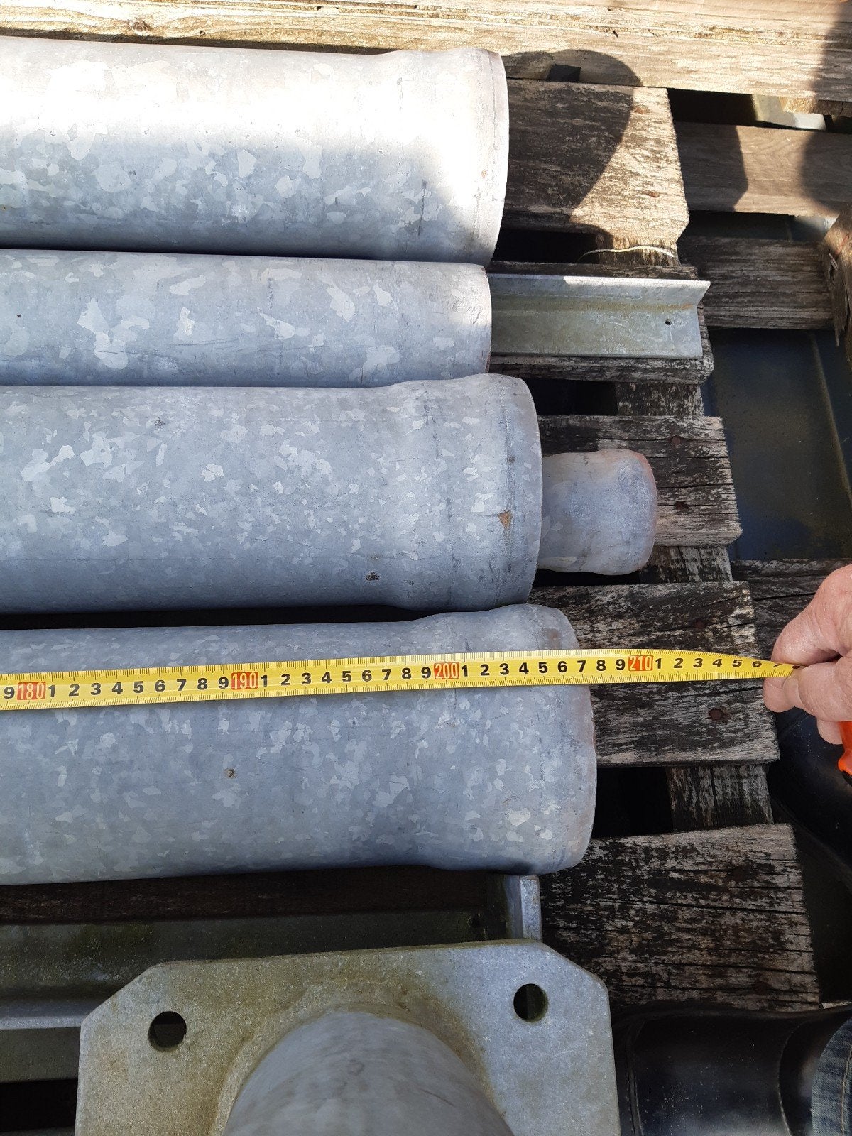 Gegalvaniseerde regenpijpen., Ophalen, Minder dan 2 meter, 80 mm of meer