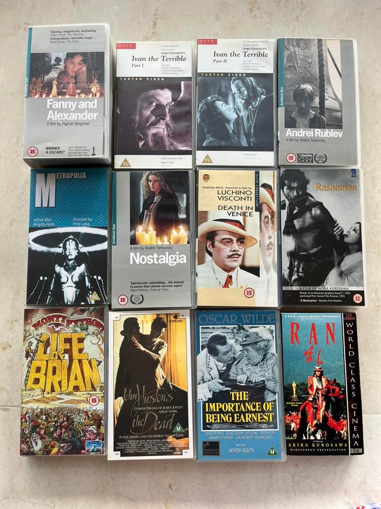12x VHS divers arthouse, Vanaf 16 jaar, Verzenden, Gebruikt, Horror