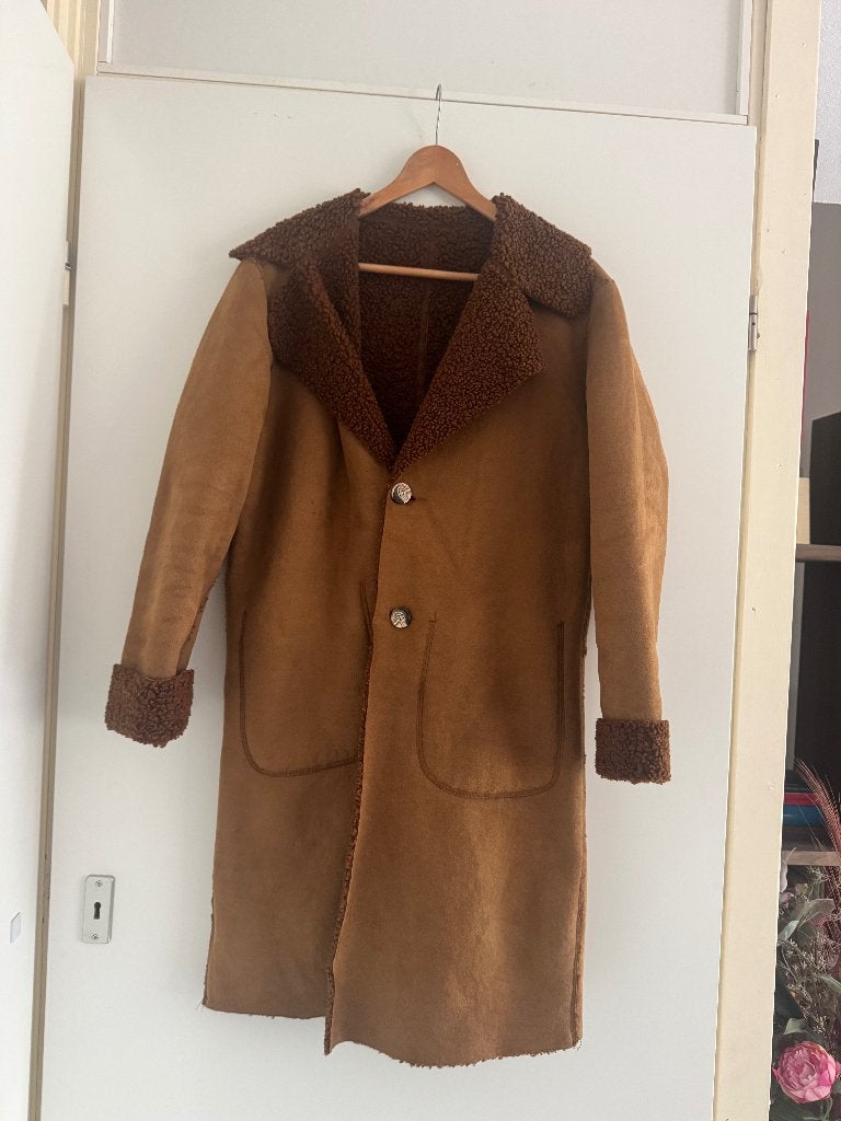 winterjas, Ophalen, Bruin, Zo goed als nieuw, Maat 36 (S)