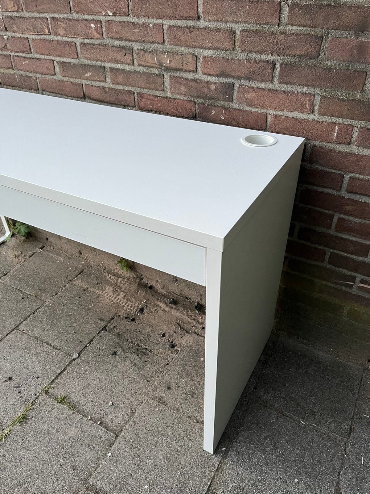IKEA MICKE wit bureau / Desk top, white, 142x50 cm, Ophalen, Zo goed als nieuw, Overige typen