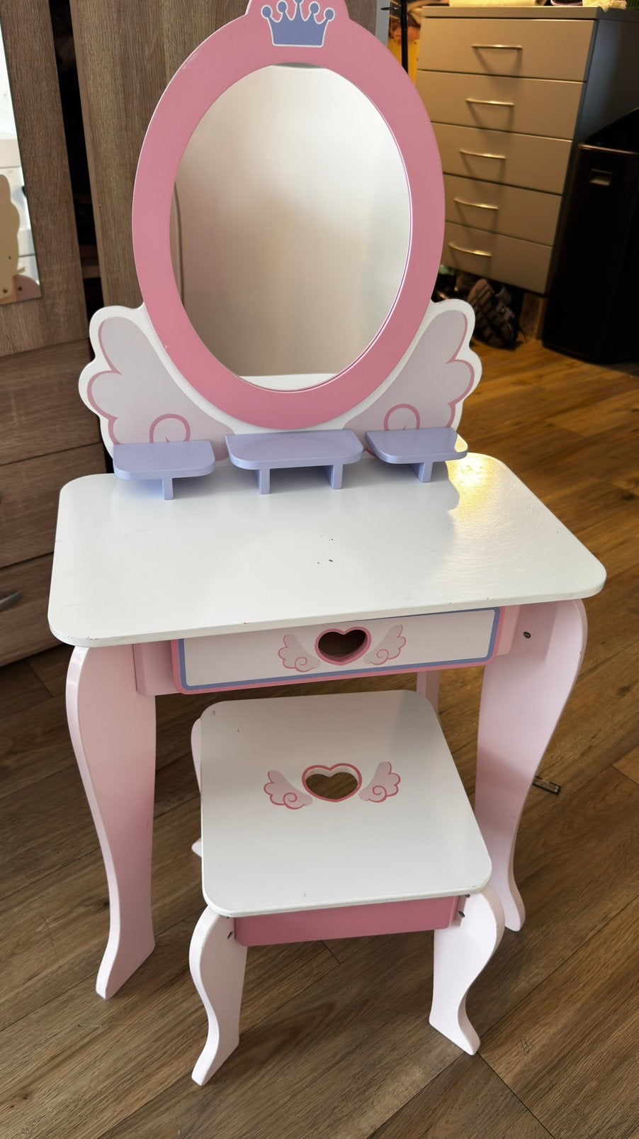 Houten make-up tafel, Ophalen, Zo goed als nieuw, 50 tot 100 cm, Minder dan 100 cm