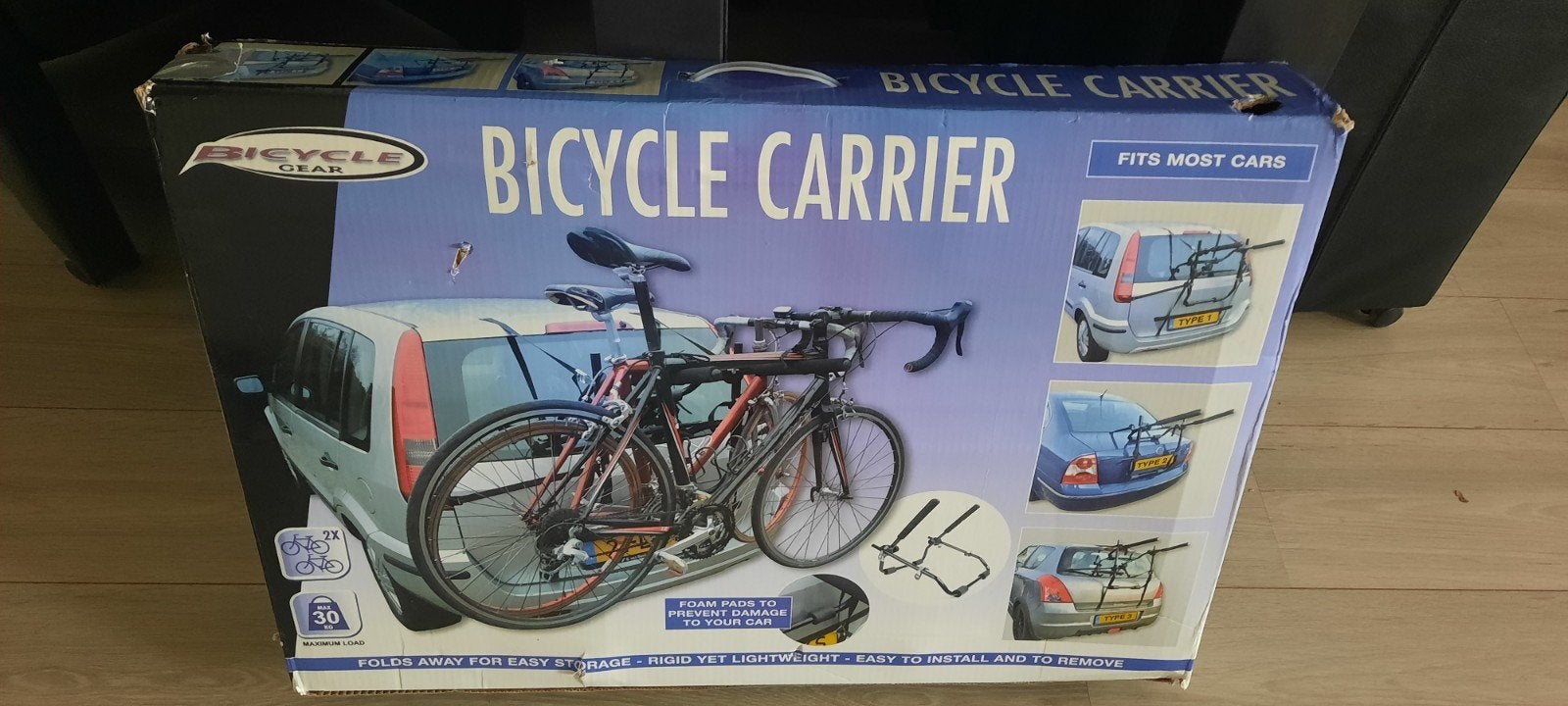 Fietsendrager voor de auto, nieuw in de doos., Auto diversen, Fietsendragers, Ophalen, Nieuw, Achterklepdrager