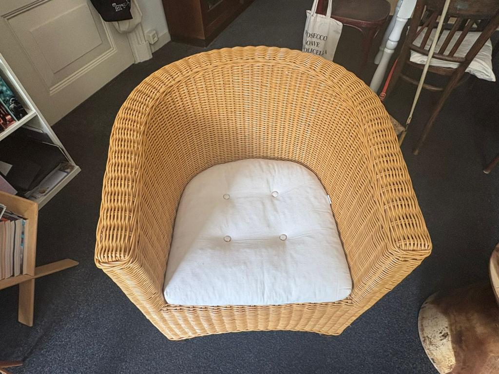 2 Rotan stoelen, Huis en Inrichting, Stoelen, Ophalen, Twee, Overige kleuren, Riet of Rotan